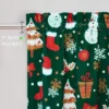 Trinity Velvet Christmas Snowman And Falling Snowflake Pattern Short Curtains -Christmas Decorations GUEST bd6bd2bd f723 458d a57f 2ffd0f2f6c0b