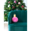 Shiraleah Pink Christmas Ornament Bauble Pillow, Small -Christmas Decorations GUEST bf975a9c 1ebf 4dd3 8716 9c7dbd09bb07