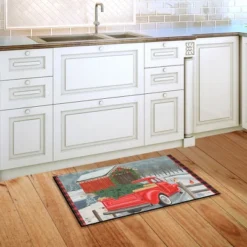 Briarwood Lane Festive Covered Bridge Christmas Doormat Red Pickup Truck Indoor Outdoor 30" X 18" -Christmas Decorations GUEST c06c2216 e40b 45c7 ad1e ad4850086b4f