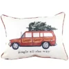 Christmas 19.0" Jingle All The Way Pillow. Station Wagon Tree Home Decor Little Birdie The Little Birdie - Decorative Pillow -Christmas Decorations GUEST c35b8232 c24f 4848 a9f7 8076534874ca