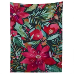 CayenaBlanca Watercolour Christmas Flowers Tapestry - Society6 -Christmas Decorations GUEST c55a9df1 c665 4da1 a930 c38f18fe1ab7