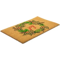 Northlight Natural Coir "Joy" Wreath Christmas Doormat 18" X 30" -Christmas Decorations GUEST cafecc2f 0805 4a88 aa7a 8c37a706e99e