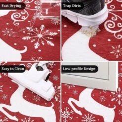 Trinity Christmas Deer Decorative Doormat Xmas Holiday Welcome Door Mat, 17" X 29" -Christmas Decorations GUEST cdc4854e ed96 49bb 80a2 0c38afbe8600