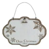 Melrose 9.5" "Our First Christmas" Wooden Picture Frame - Glittery White/Brown -Christmas Decorations GUEST cf9cce90 a8c2 434e ae4e 7e2a3d454172