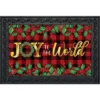 Joy To The World Christmas Doormat Checkered Berries 30" X 18" Briarwood Lane -Christmas Decorations GUEST d3ee48b5 a480 4f94 b79c 36ea0c980e14