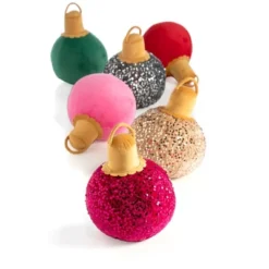 Shiraleah Pink Christmas Ornament Bauble Pillow, Small -Christmas Decorations GUEST d52b19a5 adb7 4e5c af36 2b5f0939ef6d