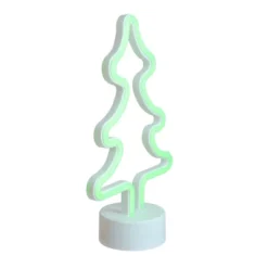 Northlight 11" Battery Operated Neon Style LED Christmas Tree Table Light - Green -Christmas Decorations GUEST d6fe6ddf 868e 4f4f 84d4 c304daf32808