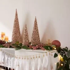 Noma Pre-Lit 9 Foot Artificial Eucalyptus Christmas Garland Holiday Decor With Battery Operated Warm White LED Lights For Banisters & Doorways, Green -Christmas Decorations GUEST d9aa6f93 921f 4e1b a367 54c7c417463d