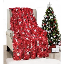Noble House Christmas Festive And Cheery Holiday Super Soft Ultra Comfy Microplush Throw Blanket 50"x60" -Christmas Decorations GUEST da4e7560 b17d 426a 851c 9d5b426e71b3