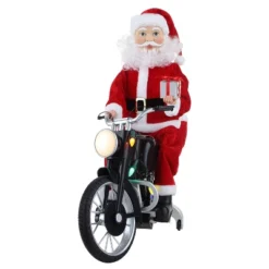 Mr. Christmas Animated LED Motorcycling Santa Musical Christmas Decoration