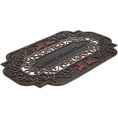 Northlight Black And Copper Reindeer "Merry Christmas" Doormat 18" X 30" 5 Northlight Black And Copper Reindeer "Merry Christmas" Doormat 18" X 30" - Image 3