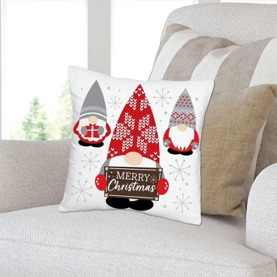 Big Dot Of Happiness Christmas Gnomes - Holiday Party Home Decorative Canvas Cushion Case - Throw Pillow Cover - 16 X 16 Inches 3 Big Dot Of Happiness Christmas Gnomes - Holiday Party Home Decorative Canvas Cushion Case - Throw Pillow Cover - 16 X 16 Inches