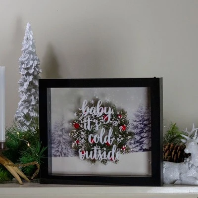 Northlight 14" Black Framed 3D "Baby It's Cold Outside" Christmas LED Decor Box 3 Northlight 14" Black Framed 3D "Baby It's Cold Outside" Christmas LED Decor Box