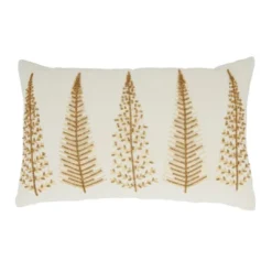 Saro Lifestyle Merry And Bright Beaded Christmas Trees Poly Filled Throw Pillow -Christmas Decorations GUEST ed7bdeda 780d 445d b5cd fa8906d3a770