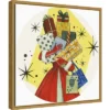 16" X 16" Vintage Christmas Gifts By Grace Popp Framed Canvas Wall Art - Amanti Art -Christmas Decorations GUEST ee574b98 302f 4ea0 a9eb da9f40e8a239