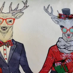 14"x26" Oversized 'Mr & Mrs. Reindeer' Christmas Lumbar Throw Pillow - Edie@Home -Christmas Decorations GUEST f1656fab 450b 4f6d 9526 60f9f01a2efc