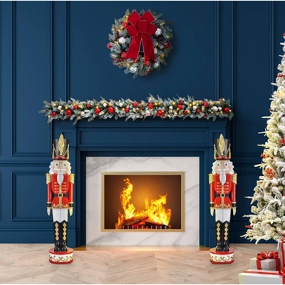 Haute Decor 37" Christmas Nutcracker Outdoor Decor Red/Black 4 Haute Decor 37" Christmas Nutcracker Outdoor Decor Red/Black - Image 2