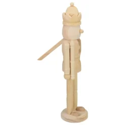 Northlight 14.75" Unfinished Paintable Wooden Christmas Nutcracker With A Crown -Christmas Decorations GUEST f3bca21a f430 4cd2 9b9e b00418c16e84