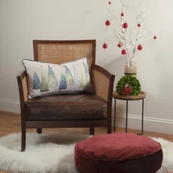 14"x26" Oversized Modern Christmas Trees With Pearls And Embroidery Lumbar Throw Pillow - Edie@Home -Christmas Decorations GUEST f8326939 89b0 428c 98dd cd3e3496f3d9