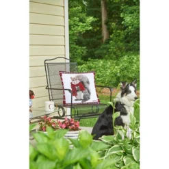C&F Home 18" X 18" Plaid Squirrel Indoor / Outdoor Christmas Holiday Throw Pillow -Christmas Decorations GUEST fa9ab4aa eaea 446a 9ad9 a0e7049e2f24