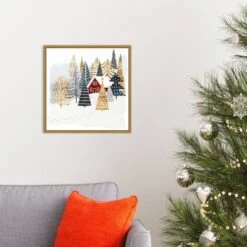 16" X 16" Christmas Chalet I Tree By Victoria Borges Framed Canvas Wall Art - Amanti Art 10 16" X 16" Christmas Chalet I Tree By Victoria Borges Framed Canvas Wall Art - Amanti Art -Christmas Decorations GUEST ff2070f6 1f41 46fa baa6 5b8fb8dc16c5